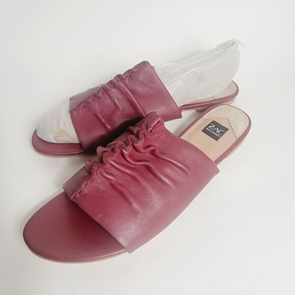 ZAC Zac Posen Yana Womens Slide Dark Red Sandal Size 11 - Picture 2 of 10